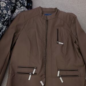 Apt. 9 Tan Leather Jacket